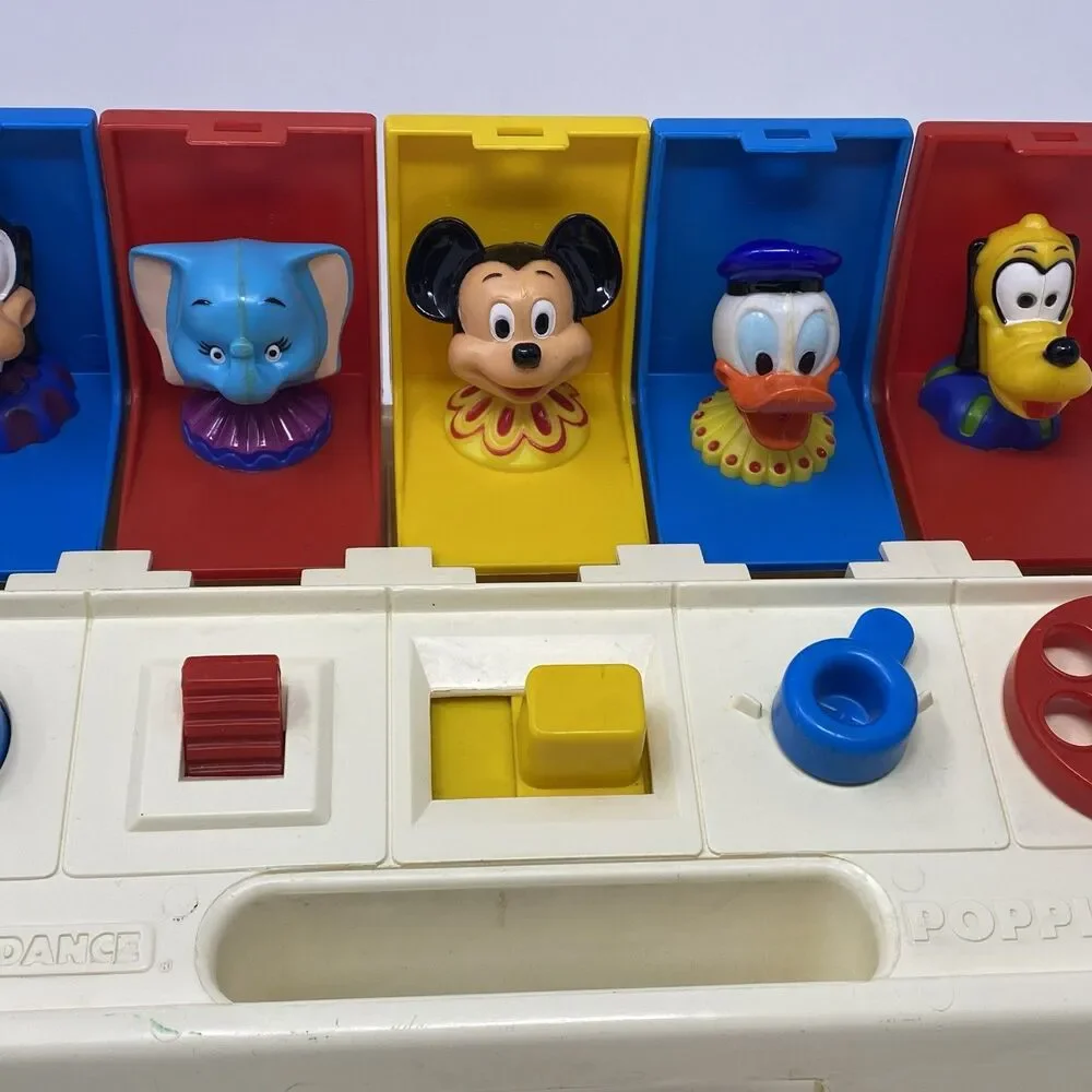 Vintage Disney Busy Poppin' Pals Child Guidance Pop Up Learning Toy 1980’s